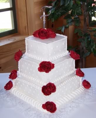 First Square Wedding Cake