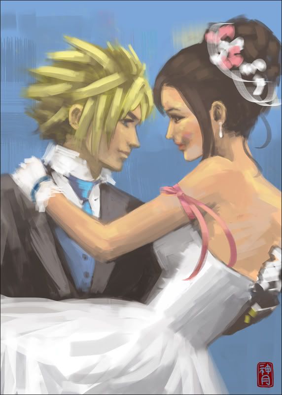 ILOVEYOU.jpg Cloud and Tifa on a weddingday image by xstandxalonexcomplex