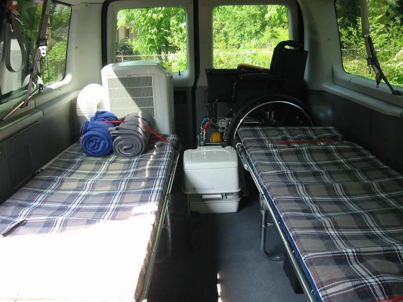 We run an R2D2 unit in the van with a Honda EU2000i.