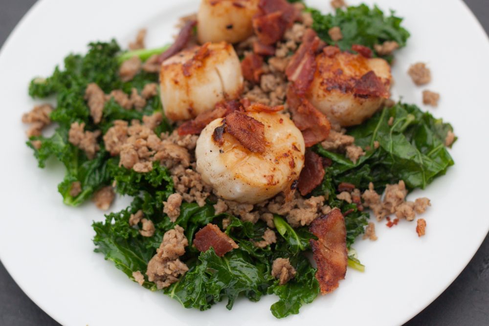 Seared Scallops with Sautéed Kale The Domestic Man