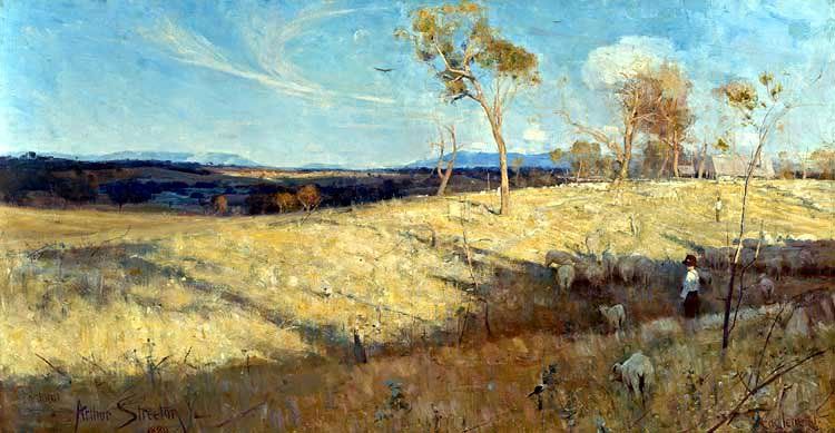 Australian Landscape Painting by Arthur Streeton - Super Logical Australian Landscape Painting by Arthur Streeton - Super Logical