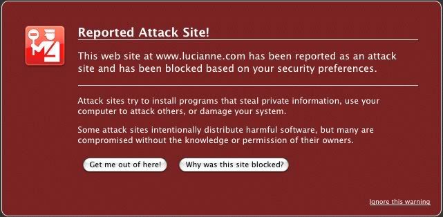 Lucianne Site attack warning