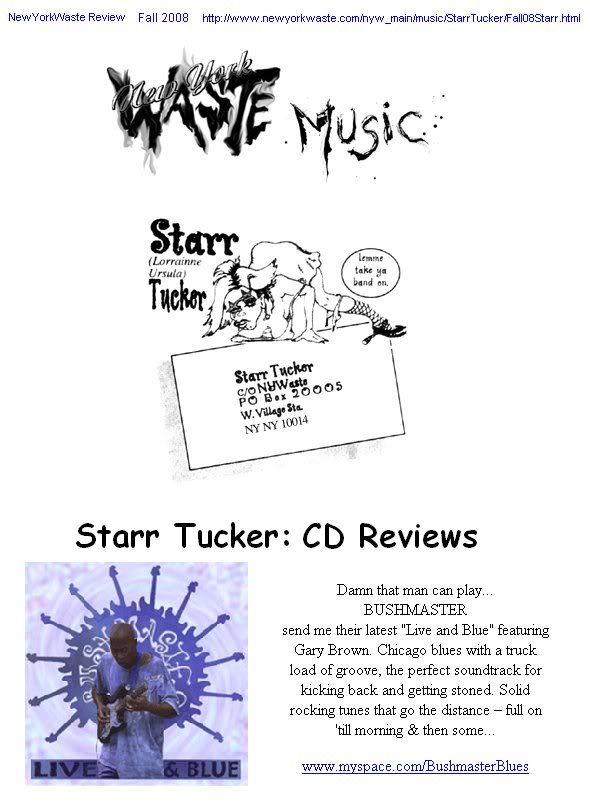 Starr Tucker of NY Waste reviews Live &amp; Blue
