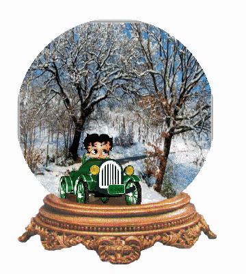 Betty Boop Globe green car