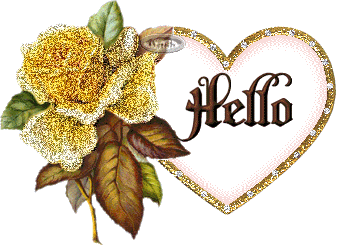 greetings hello gold rose