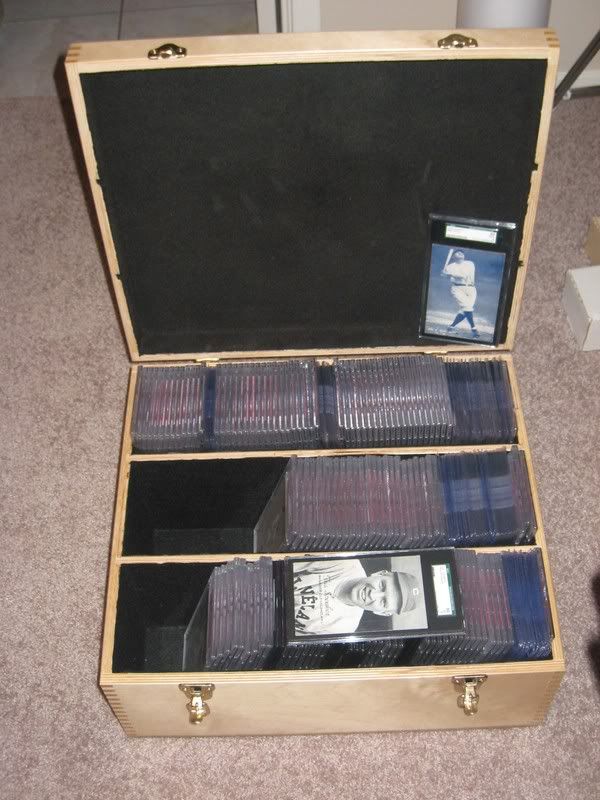 Black Large Capacity MJ Roop Graded Card Boxes  holds up to 52 graded cards