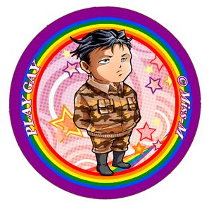 PlayGay badge Chuck