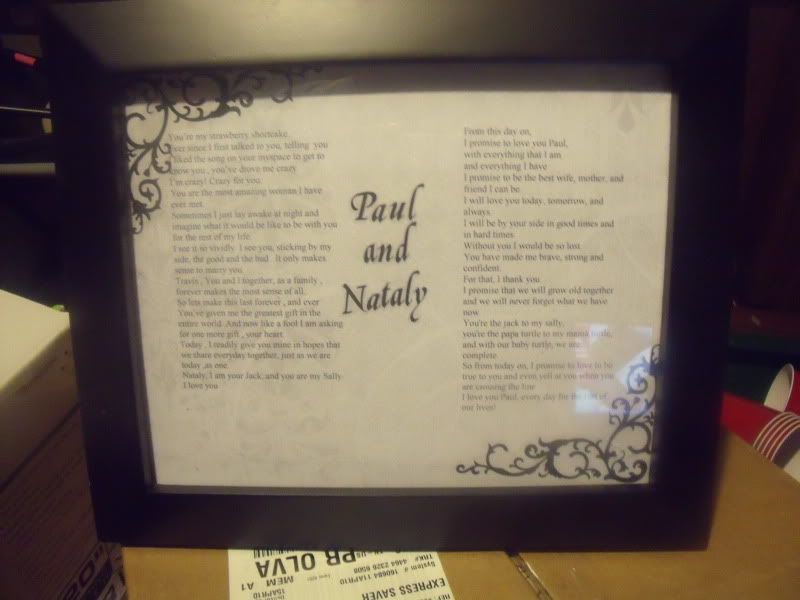  maybe i could sell it to people who want there wedding vows framed