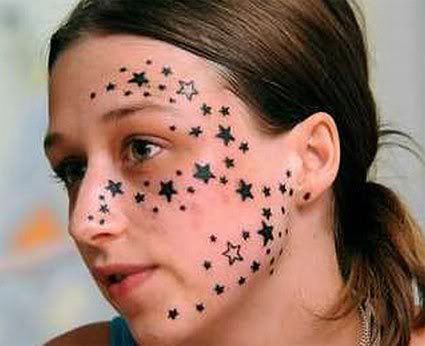 Girl has 56 stars tattooed on