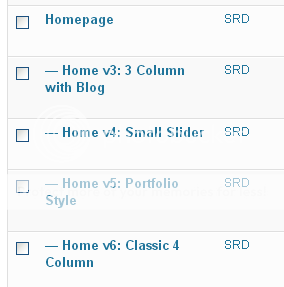 Wordpress pages