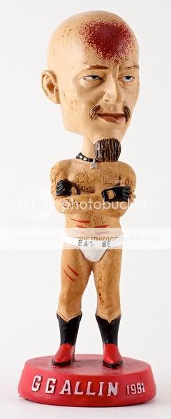 Photo of collectible Throbbleheads figurine of GG Allin from Aggronautix 