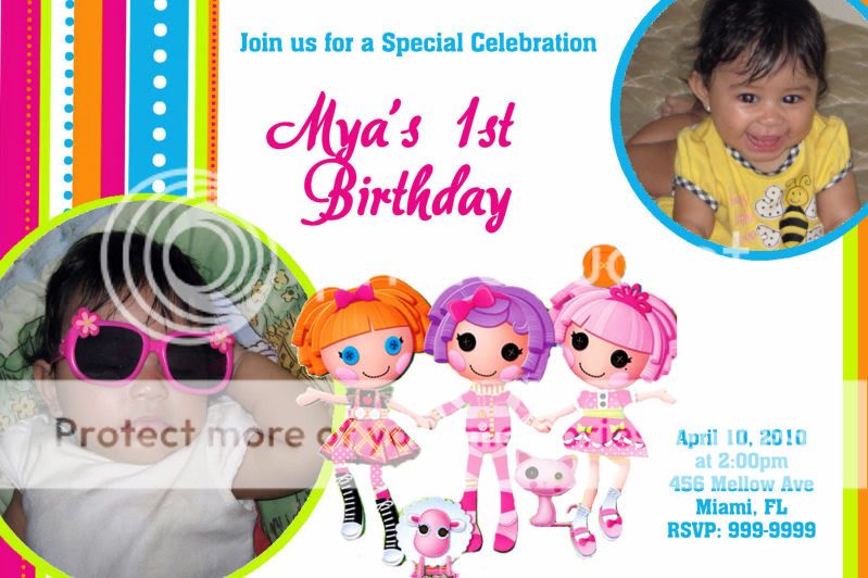 LALALOOPSY BIRTHDAY PARTY INVITATIONS ~ DIGITAL 5x7 or 4x6/ 24 hr 