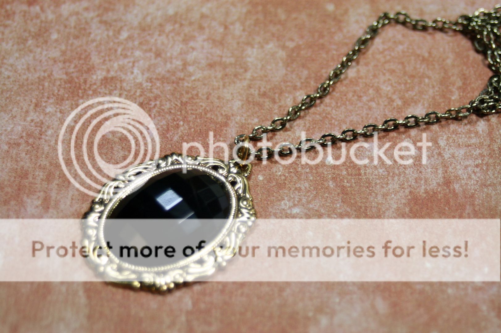 His Eyes were Black.Coal BlackElegant Hunger Necklace  